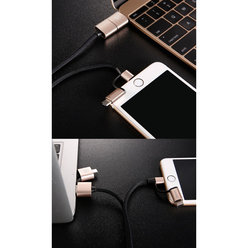 CÁP ĐA NĂNG 5 IN 1 BASEUS (USB, USB-C, LIGHTNING, MICROUSB)