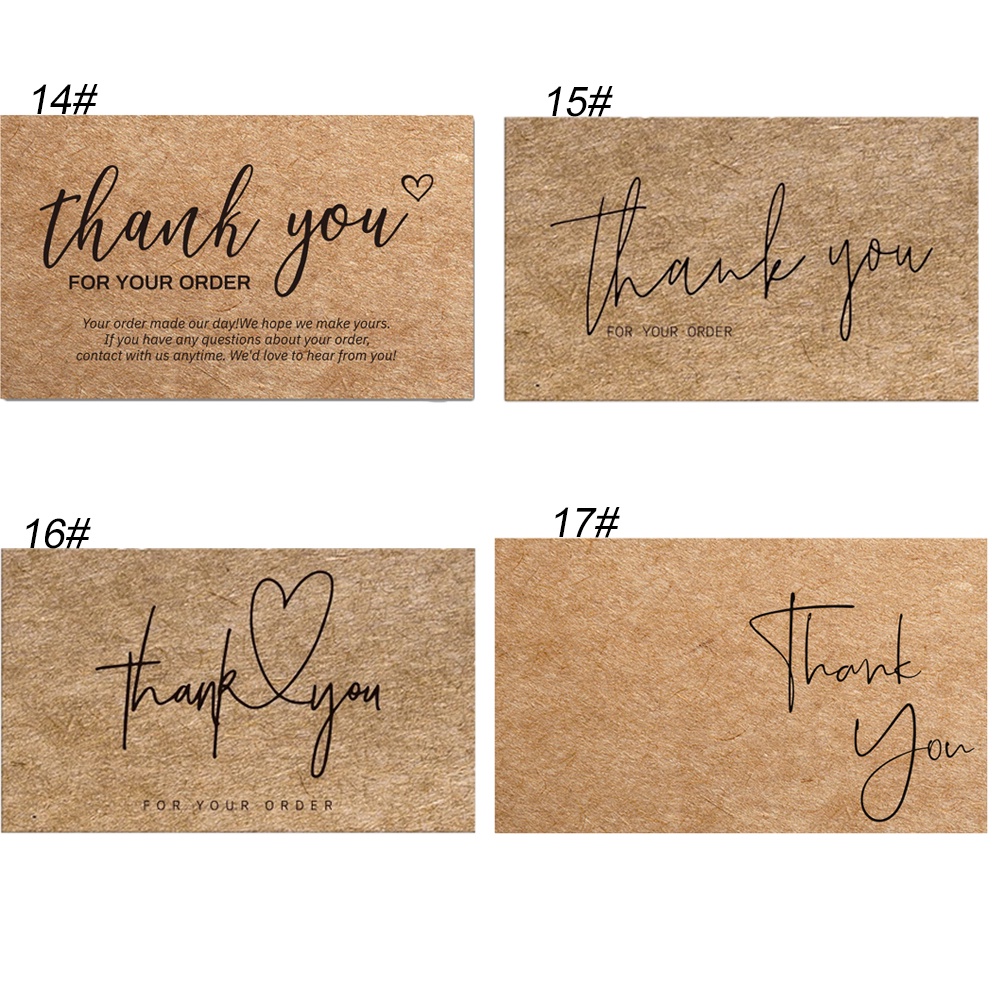 Set 30 Thẻ Giấy In Chữ Thank You Sáng Tạo Trang Trí Tiệc