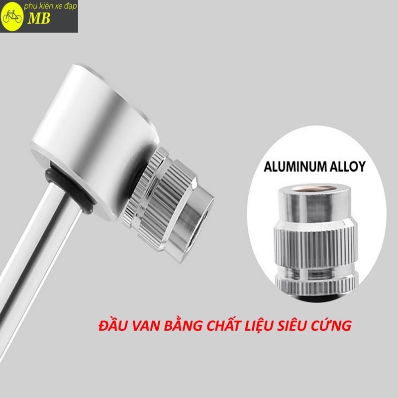 bơm xe đạp mini vỏ nhôm cao cấp B02