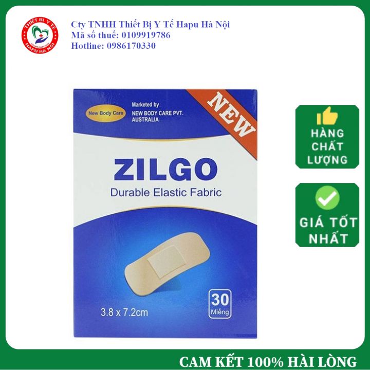 Băng Dính Vết Thương Cá Nhân Zilgo Cầm Máu Vết Trầy Xước Loại Bản To