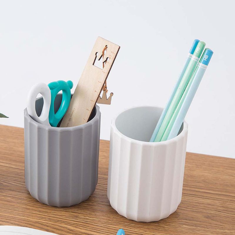 Hộp Đựng Bút / Cọ Trang Điểm Để Bàn Bằng Silicone Tiện Lợi Dành Cho Học Sinh / Văn Phòng