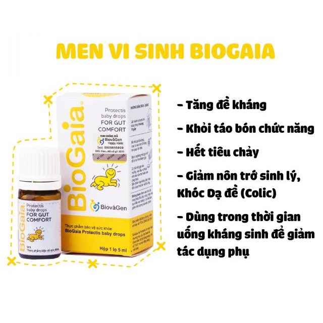 Men vi sinh BioGaia Protectis Baby Drops cải thiện hệ vi sinh đường ruột