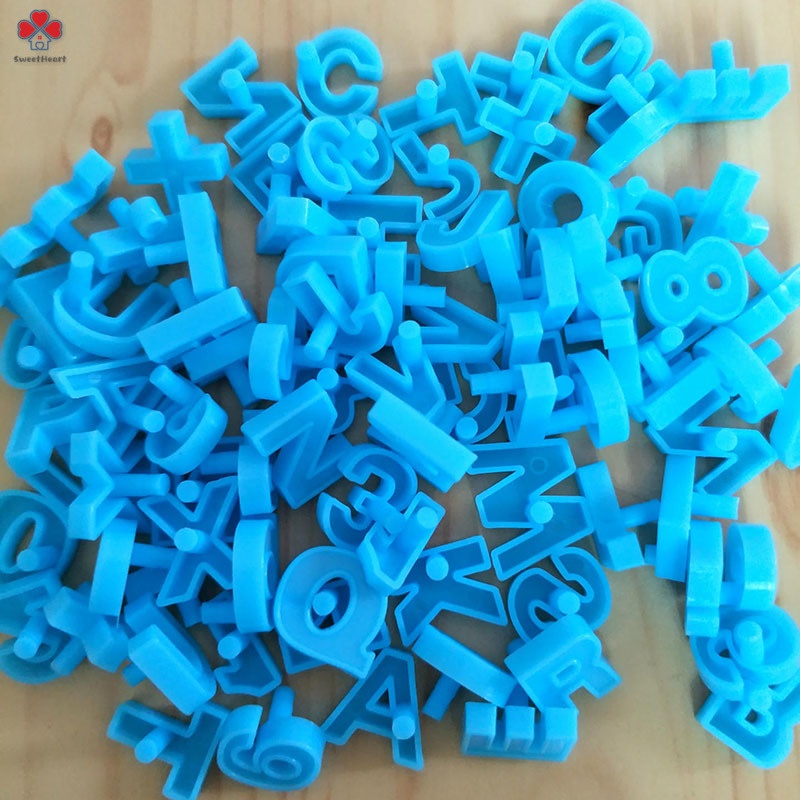 Set 80 miếng xếp hình kiểu chữ cái / số bằng nhựa cho bé