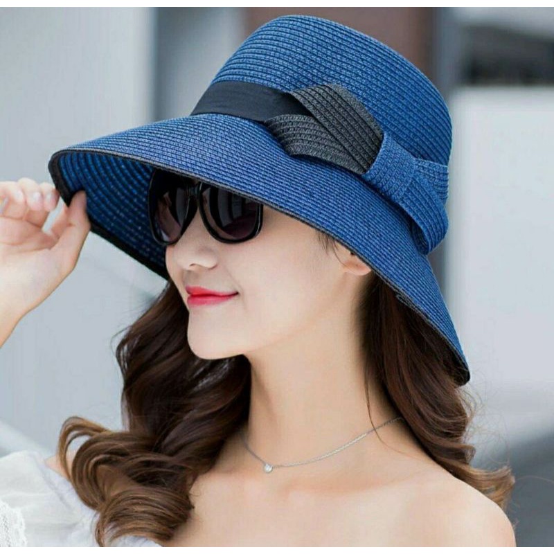 Nón mũ rộng vành nữ đi biển đẹp cói Ride thời trang Hàn Quốc Lh 0917399527