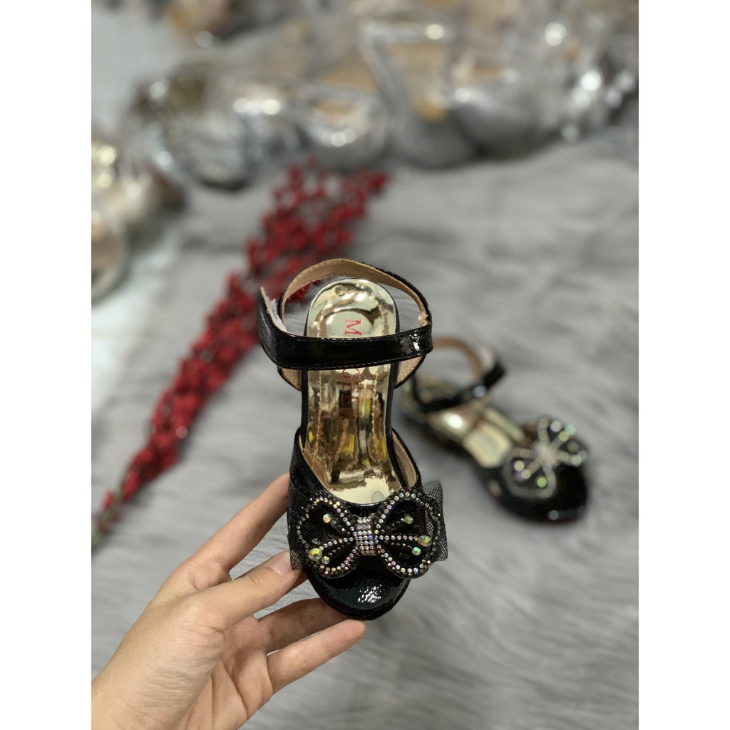 SANDAL GÓT NƠ ĐÁ BÉ GÁI SỈ SLL