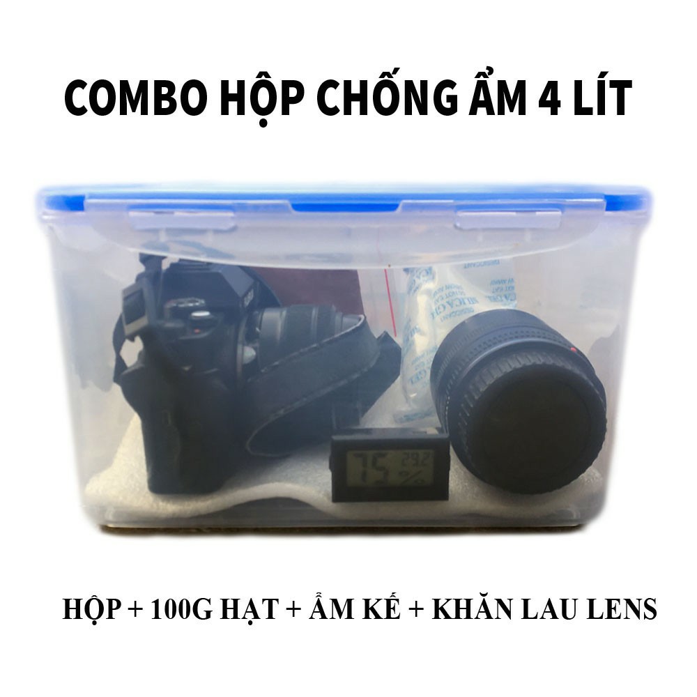 Hộp chống ẩm 4 lít kích thước nhỏ gọn cho máy ảnh mirrorless và máy film