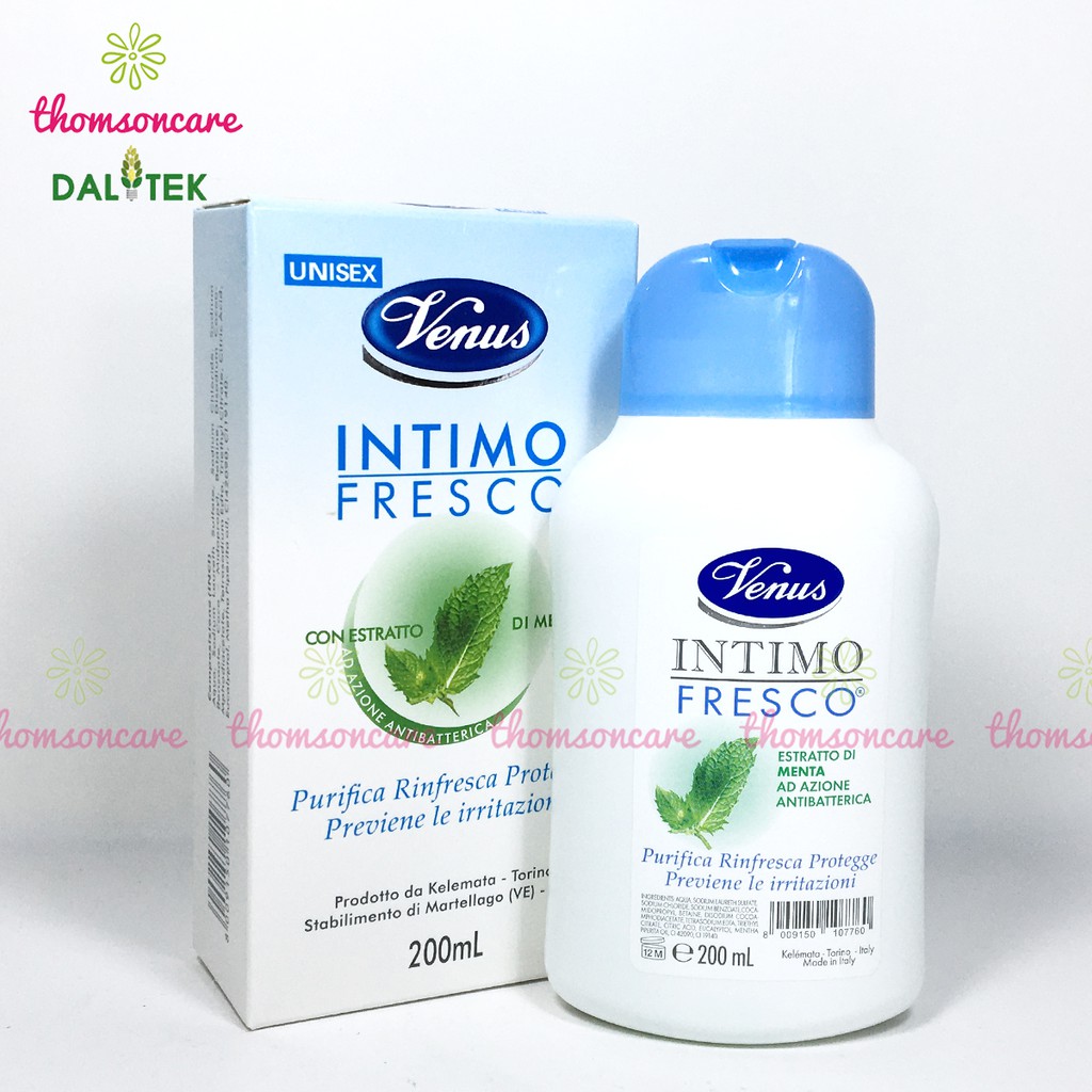 Dung dịch vệ sinh Venus Intimo từ Ý - Hương thơm từ thảo dược - Hộp 200ml, ddvs dùng được cho cả nam giới