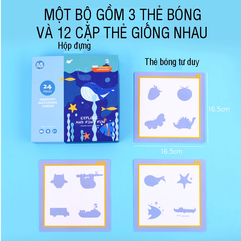 Đồ chơi gỗ, bộ ghép hình rèn luyện trí nhớ cho trẻ - Memory matching card, đồ chơi montessori cho trẻ