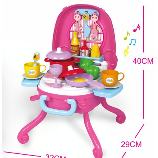 [Mã LIFETOYS1 giảm 30K đơn 99K] Bộ đồ chơi nhà bếp giúp bé tập nấu ăn cao cấp (có chân đứng)