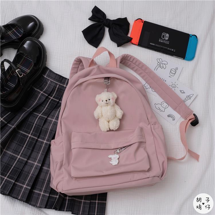Balo Đi Học Màu Sắc Đơn Giản Phong Cách Harajuku Dành Cho Nữ