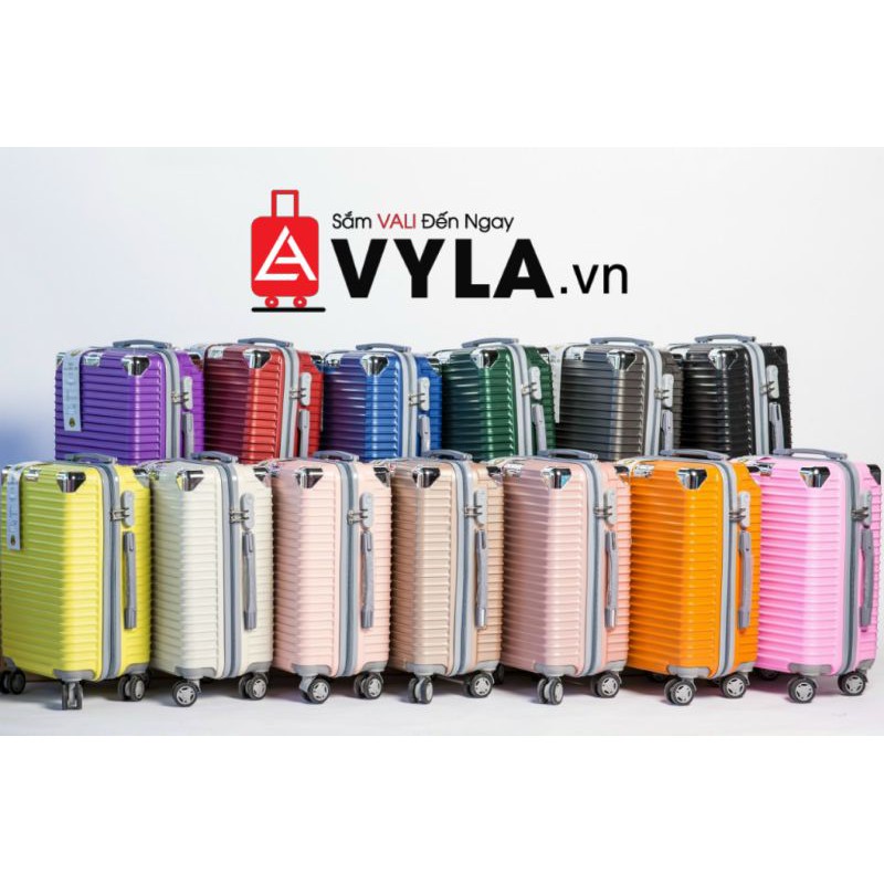 Vali du lịch VYLA 868 bọc góc - vali kéo nhựa size 20/24/28 cao cấp chịu lực tốt