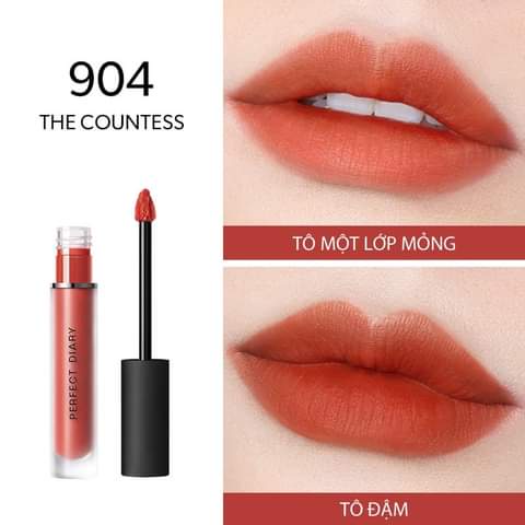 Son Kem Perfect Diary Màu Lì Tông Màu Cổ Điển Lâu Trôi 2.5g