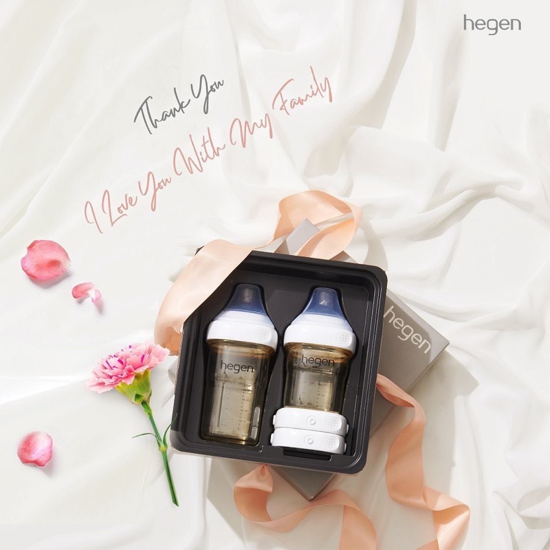 [ SẴN] Set quà tặng Hegen 150ml-240ml kèm nắp trữ  | Hegen Basic Starter Kit | Apple Kids