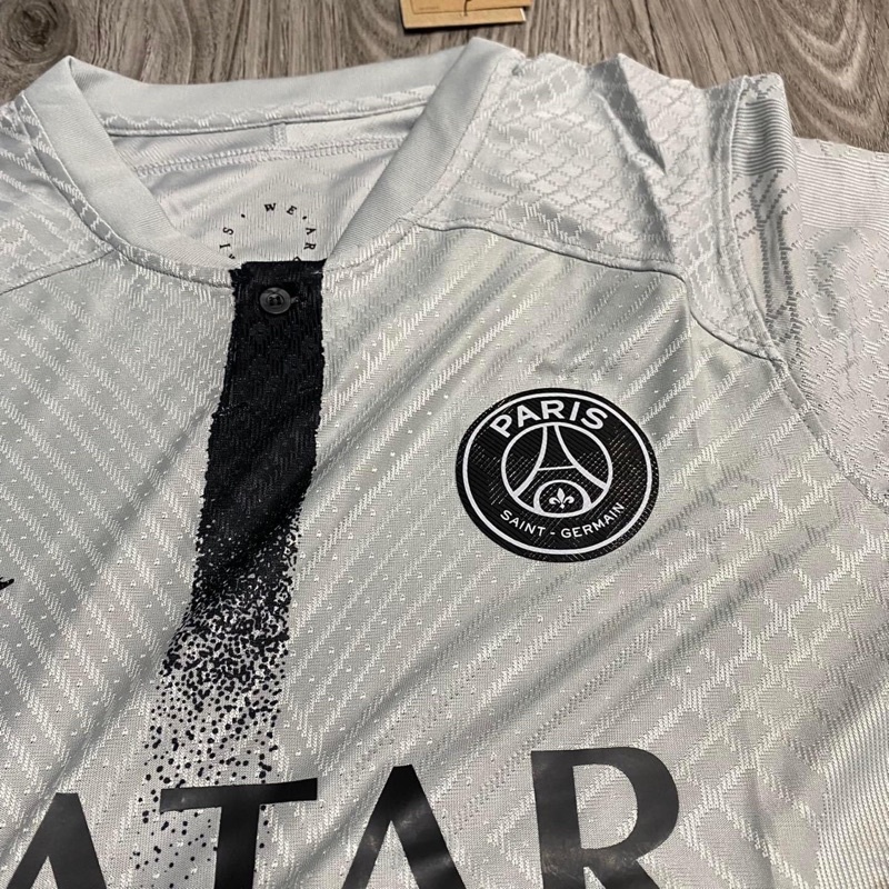 Áo PSG xám sân khách 2022/2023, 2022/23 bản PLAYER Issue BODY fit cao cấp Thái Lan