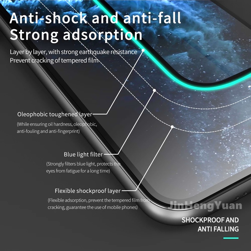 Cường lực họa tiết phát quang thích hợp cho Iphone 12 11 13 Pro Max 12mini 13mini 7 8 Plus Xr X Xs