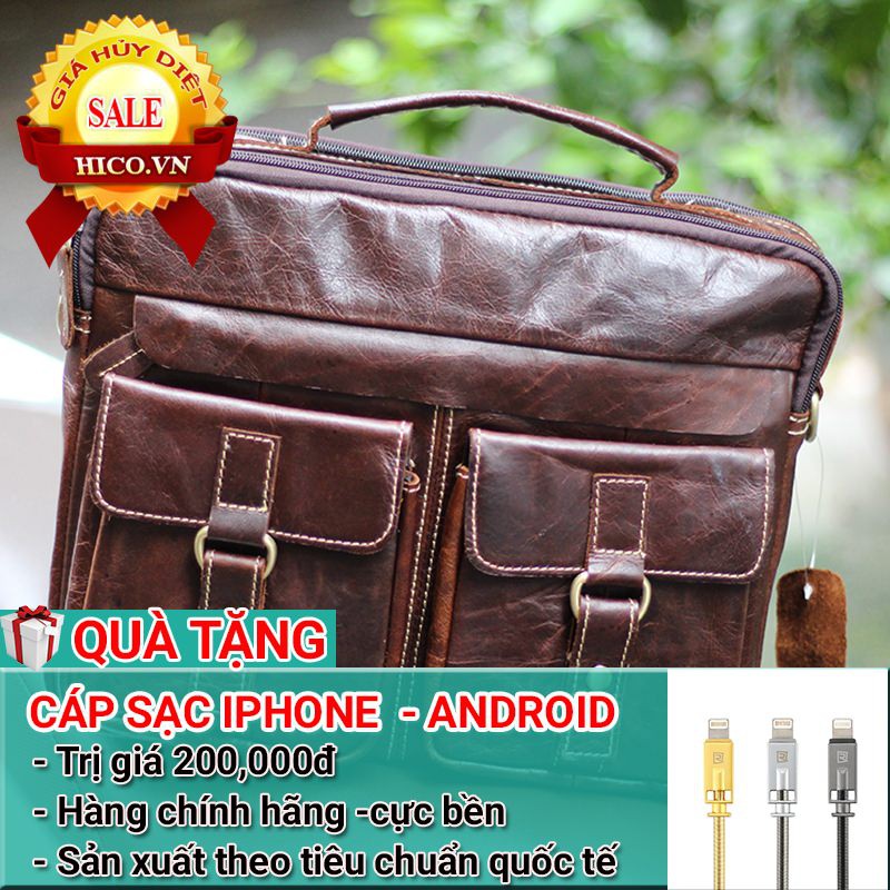 💝[GIÁ SỐC] CẶP DA NAM CÔNG SỞ T001 - DA BÒ XỊN 100% - SANG TRỌNG TRÊN TỪNG CENTIMET - TẶNG CÁP SẠC