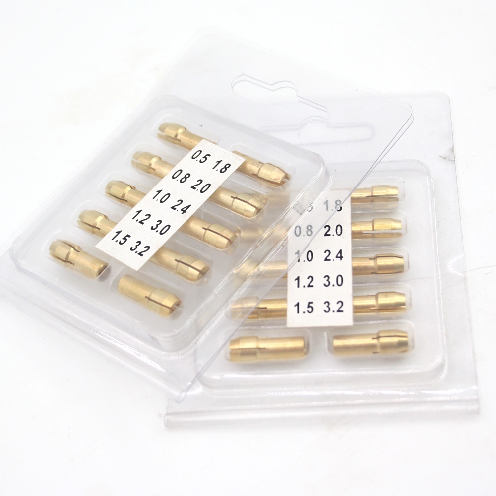 1 Cặp Đầu Kẹp Mũi Khoan 3mm M8 Bằng Đồng Thau Cho Máy In dremel