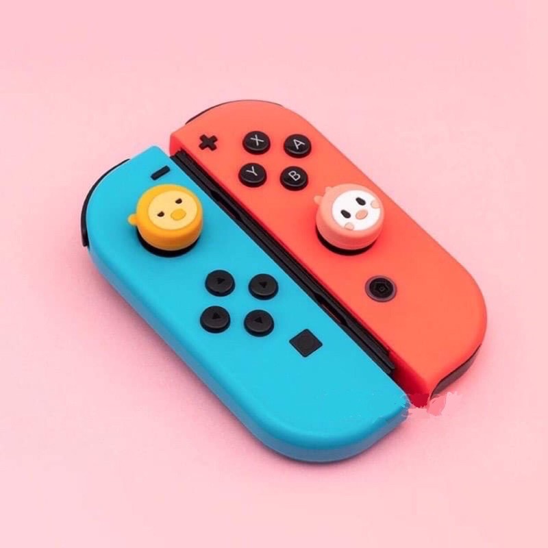 Bộ 4 núm bọc analog hình Thỏ &amp; Vịt thương hiệu cao cấp Geekshare cho Joy-Con - Nintendo Switch và Nintendo Switch Lite