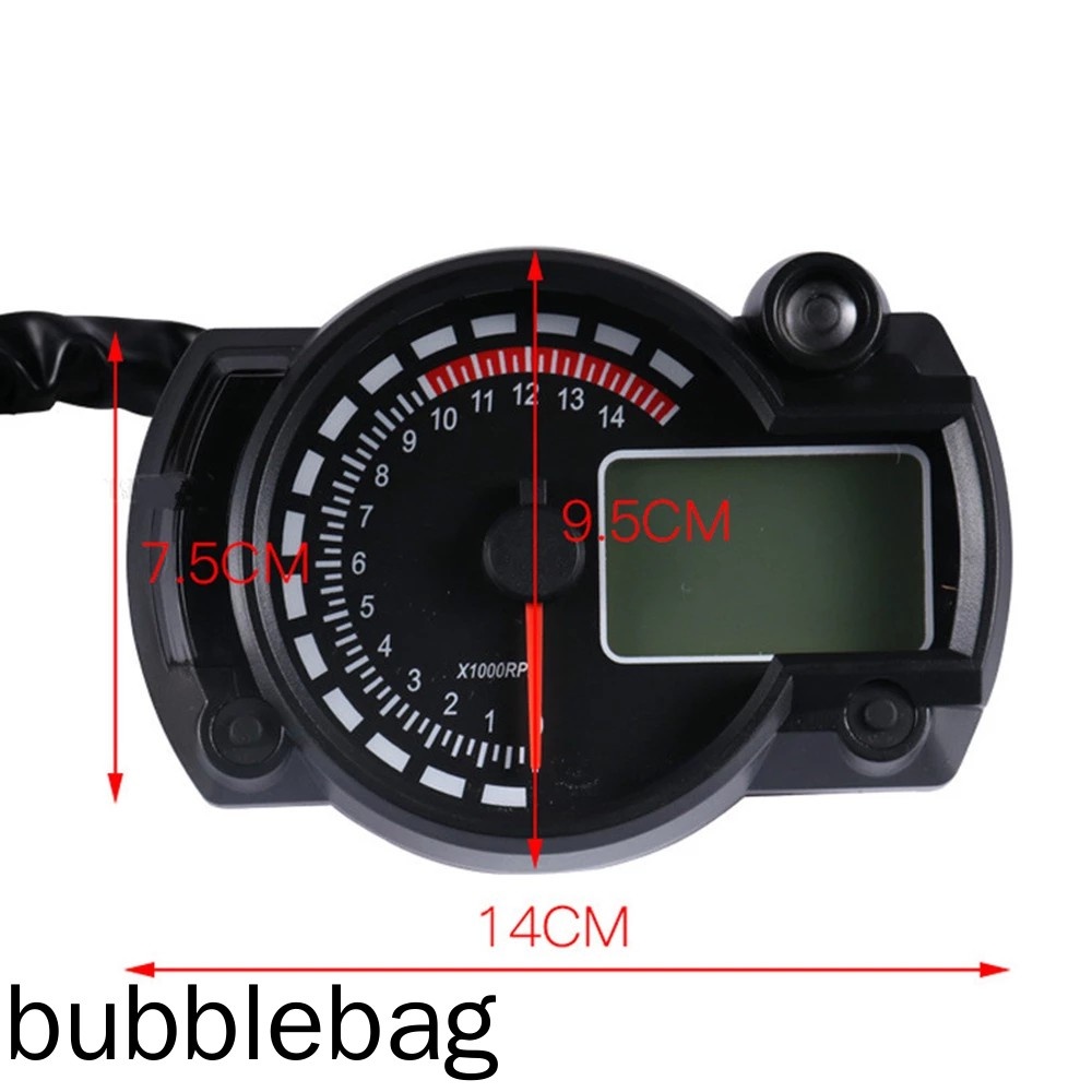 Đồng hồ đo tốc độ có màn hình LCD kỹ thuật số màu trong suốt có thể điều chỉnh cho xe mô tô/ xe máy