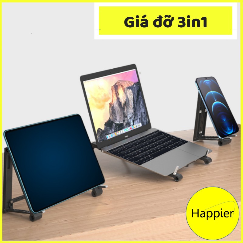 Giá Đỡ Điện Thoại Laptop Máy Tính Bảng 3 Trong 1