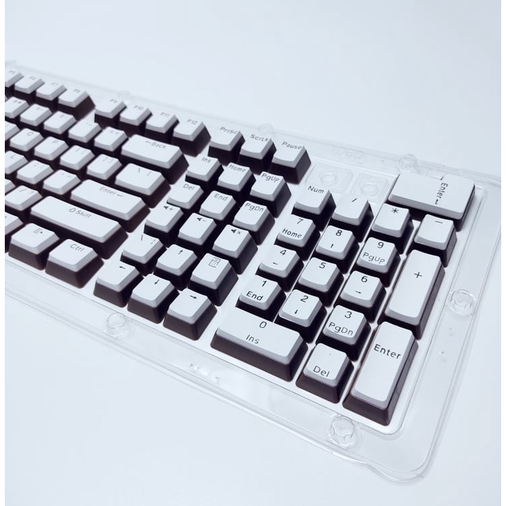 Bộ Nút Phím Keycap Pudding Phối 2 Màu Dùng Cho Bàn Phím Cơ Chất Liệu PBT, Không Xuyên Led