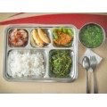 Khay đựng cơm inox chia phần bằng inox 5 ngăn tiện lợi
