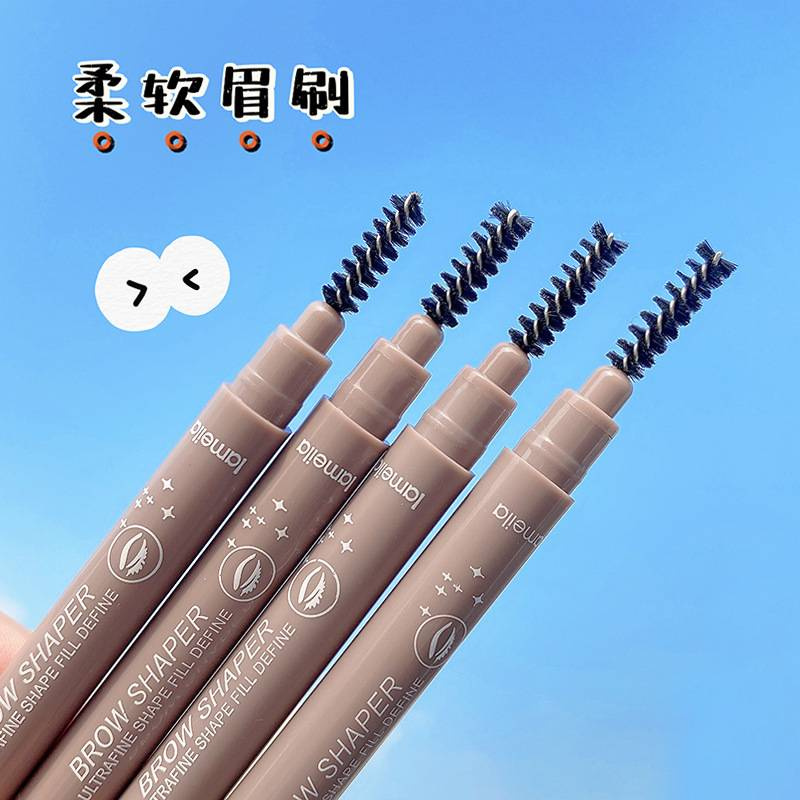 Bút chì kẻ lông mày hai đầu mịn chống thấm nước không dễ mất màu tự động xoay