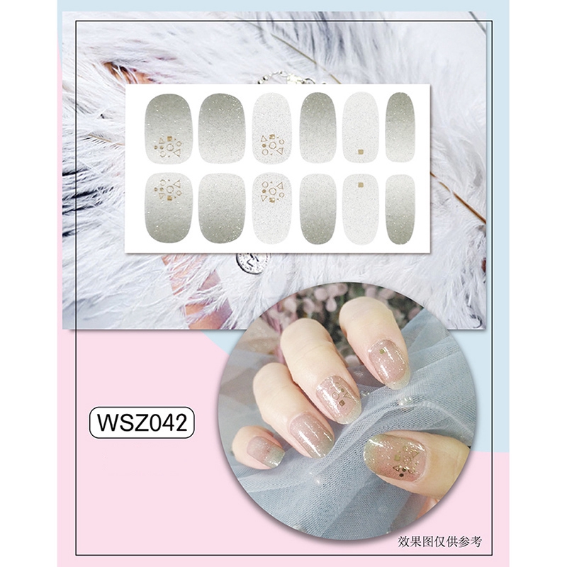 Bộ 12 miếng dán móng tay 3D DIY thời trang WSZ041-060