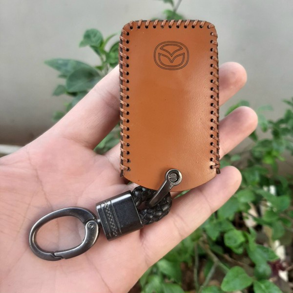 Bao da chìa khoá mazda3, mazda CX3, CX30, CX8 2022, new CX5 2023, mazda 2 2023 da bò thật bảo hành 2 năm