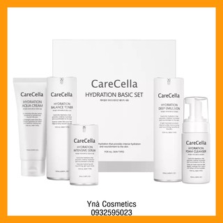 Bộ dưỡng da carecella hàn quốc -set 5 sản phẩm dưỡng da cơ bản - cấp ẩm làm trắng - cải thiện nếp nhăn care cella