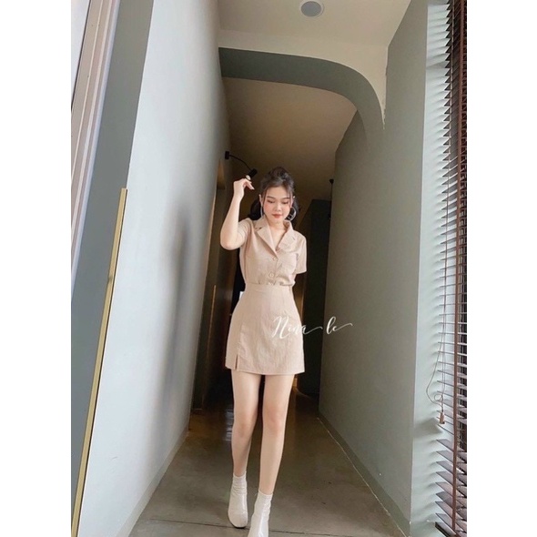 Sét Sơ Mi Váy Sẻ Đùi Bigsize 55kg Đến 100kg (M/L/XL/XXL)