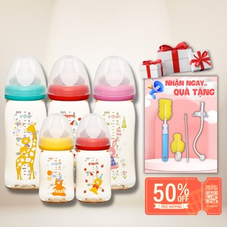 Bình sữa Pigeon cổ rộng nhập khẩu thái lan dung tích 160ml và 240ml