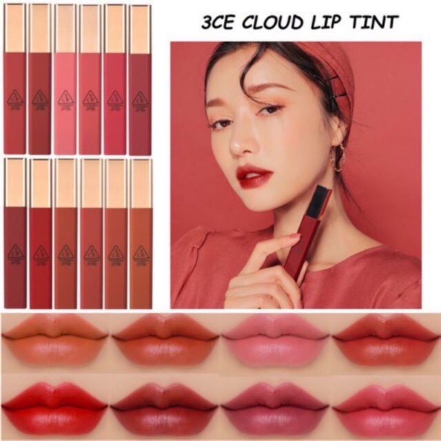 SALE OFF- Son 3CE Cloud Lip Tint mẫu mới 2019