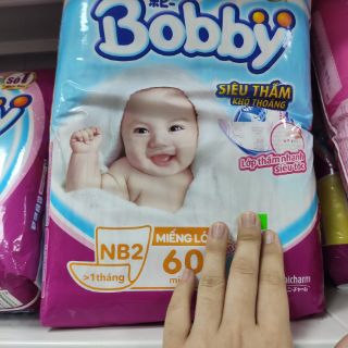Bỉm/tã dán miếng lót sơ sinh Bobby bịch siêu đại  XS 72 S80 M76 L68 XL62 XXL56