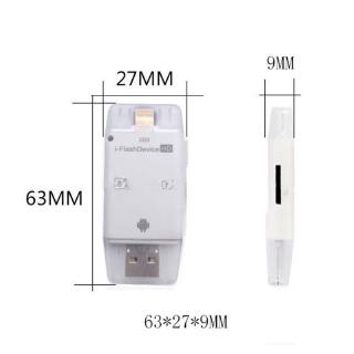 i-Flash Drive HD USB Micro SD Memory Card Reader Device For iOS & Android Device