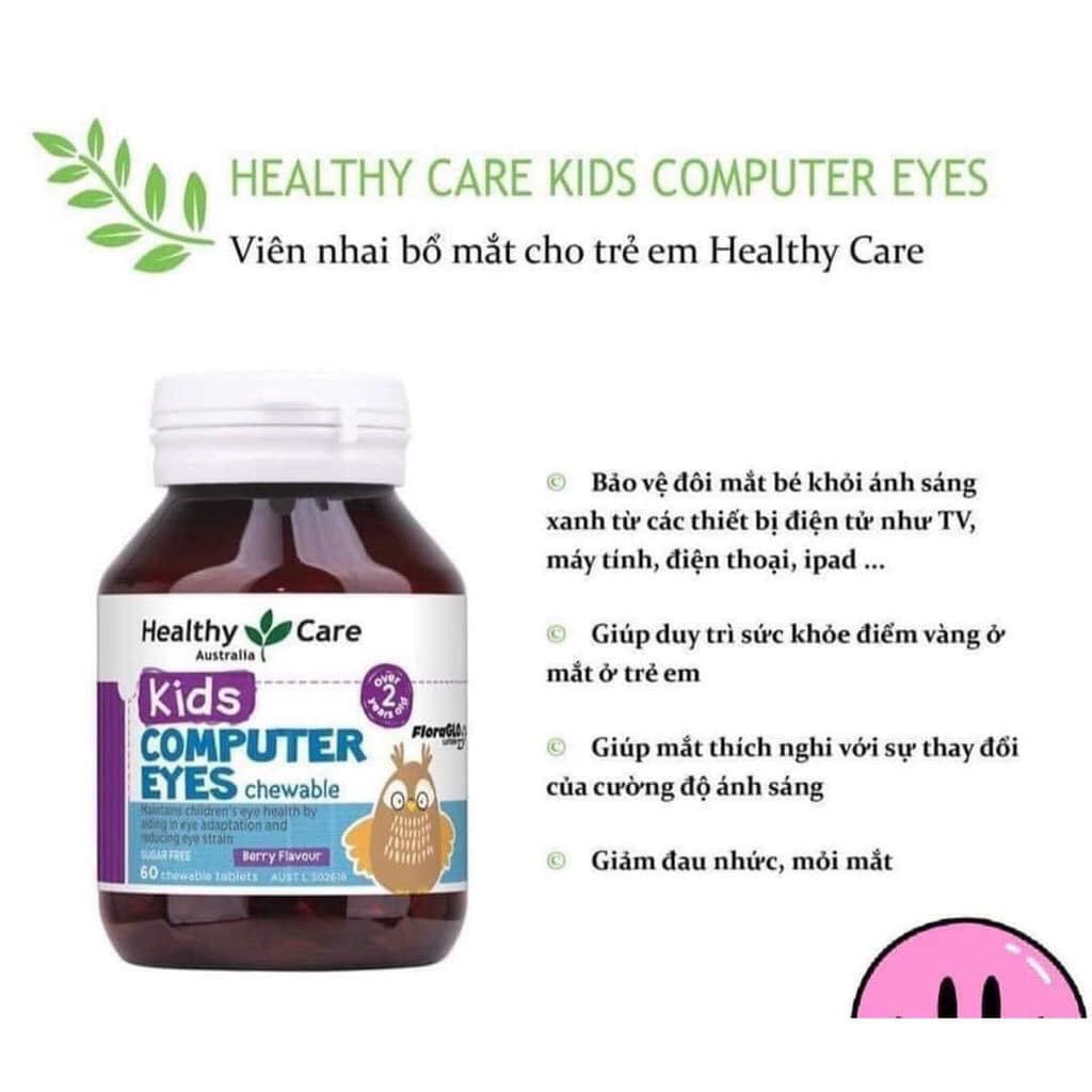 Viên uống DHA cho bé Healthy Care Kids High Strength DHA, Úc (60v)