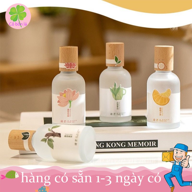 Hàng Có Sẵn 🌸 Nước Hoa Shimang Trà Thơ Vỏ Mờ Nắp Gỗ Sang Trọng 50ML