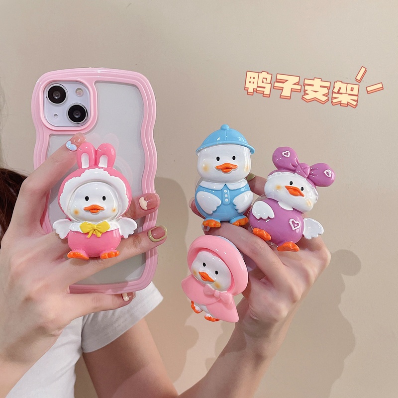 Giá Đỡ Điện Thoại Cầm Tay Mở Rộng Ba Chiều Hình Con Vịt Ba Chiều