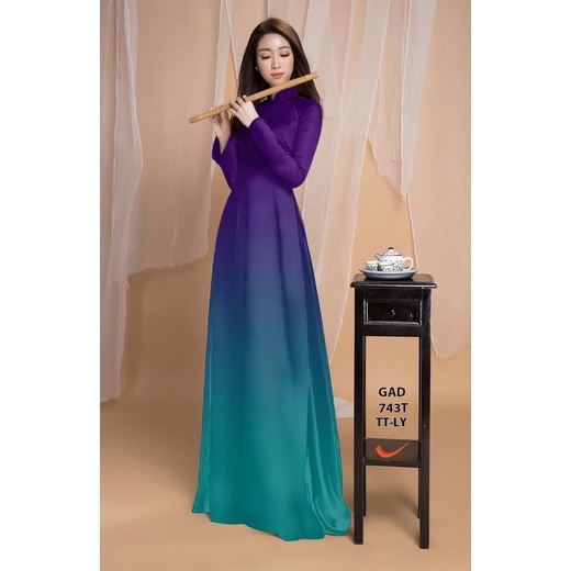 Vải áo dài màu ombre