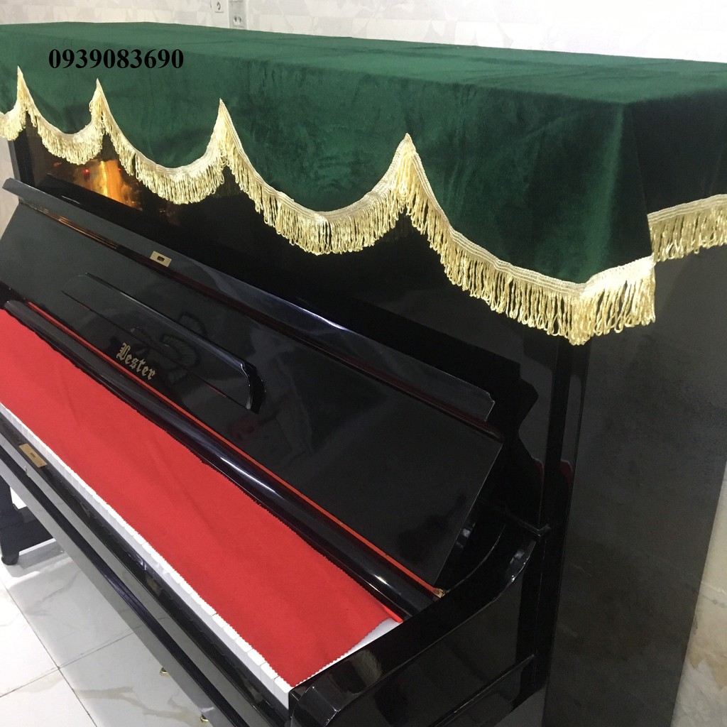 MUA KHĂN PHỦ XANH RÊU TẶNG PHỦ PHÍM PIANO