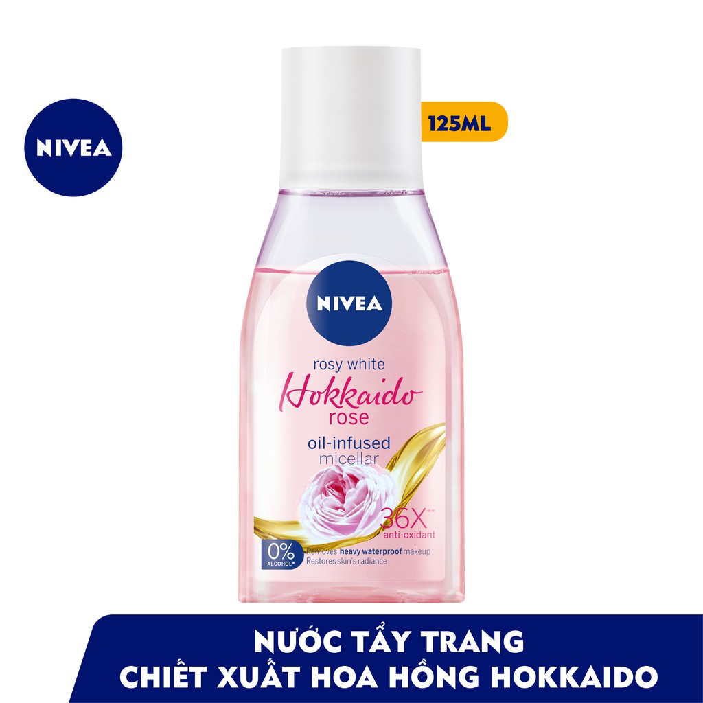 [125ml] Nước tẩy trang NIVEA chiết xuất hoa hồng Hokkaido giá tốt