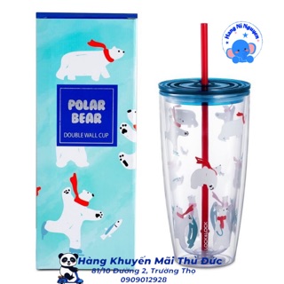 Ly Nhựa 2 lớp lock&lock 750ml (Hàng Km Friso)