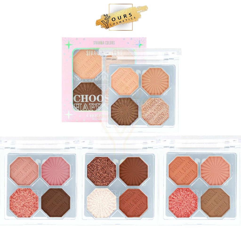 Bảng Phấn Mắt Sivanna Choose Happy Eye Shadow HF170 - Bảng Màu Mắt Có Nhũ Sivanna