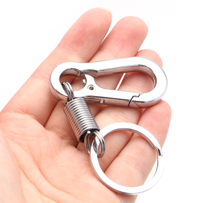 Móc Treo Chìa Khóa Bằng Thép Không Gỉ Có Thể Thu Gọn Chống Thất Lạc Mới