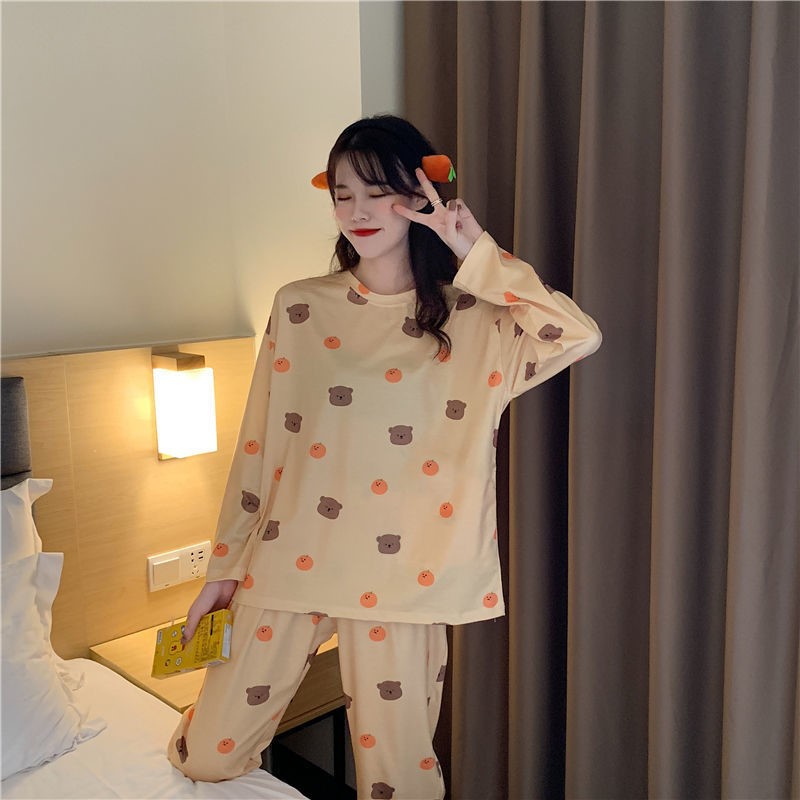 Set đồ ngủ ulzzang gấu nhỏ mặc nhà DN063 (có ảnh thật)