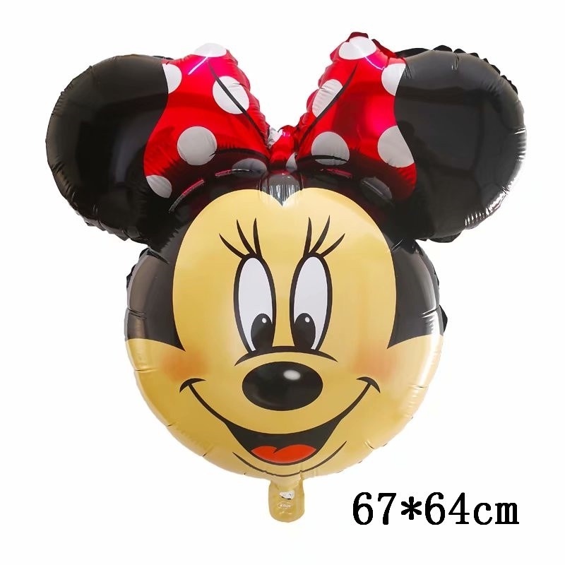 Bong Bóng Lá Nhôm Hình Chuột Mickey Minnie 3D Trang Trí Tiệc Sinh Nhật