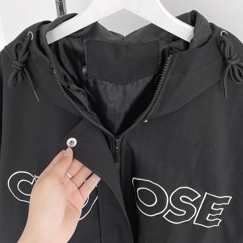 Áo khoác dù taobao CHOOSE form rộng unisex nam nữ chất kaki vải lót dù dày dặn 2 lớp phong cách ulzzang - Gin Store