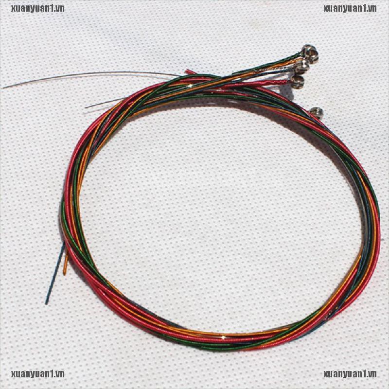 Set 6 Dây Đàn Guitar Acoustic Màu Cầu Vồng 1 #