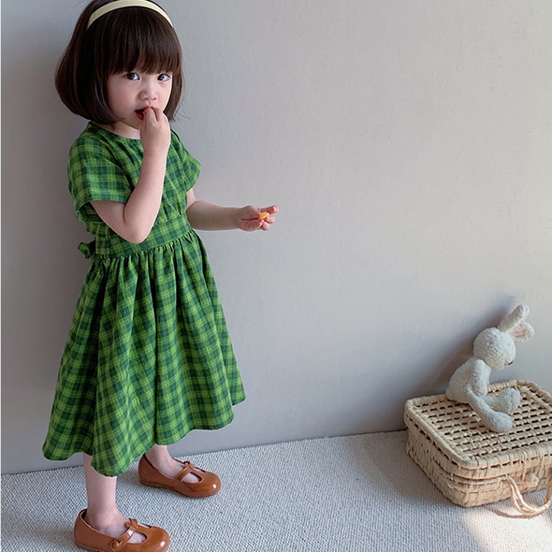 VT64 Size90-130 (9-27kg) Váy đầm cho bé gái (Đầm suông vải thô Hàn Quốc) Thời trang trẻ Em hàng quảng châu