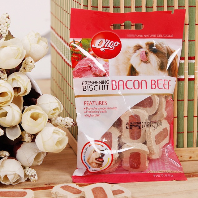 [Mã 55FMCGSALE1 giảm 10% tối đa 40K đơn 250K] Đồ Ăn Vặt Bánh Thưởng ORGO Cho Chó 55g